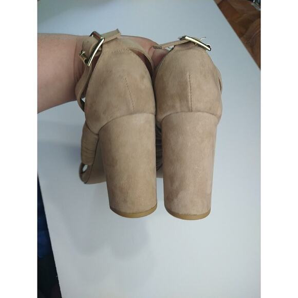 $ Charlotte Russe Brown Ankle Strap Open Toe Heeled Sandals. Size 7 - Picture 6 of 8